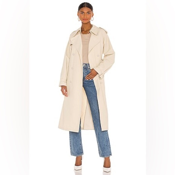 NWT NILI LOTAN Tanner Trench Coat in Eggshell Size Small - Picture 2 of 16